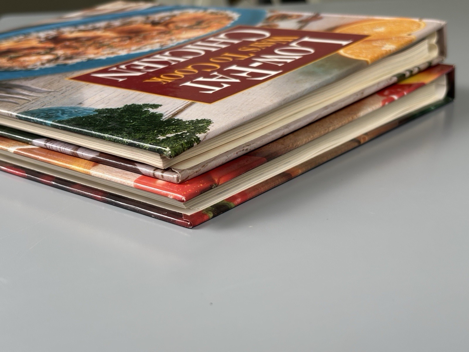 Lot of 2 Low-Fat Ways to Cook Pasta AND Chicken 1990s vtg HC Metal Spiral Bound