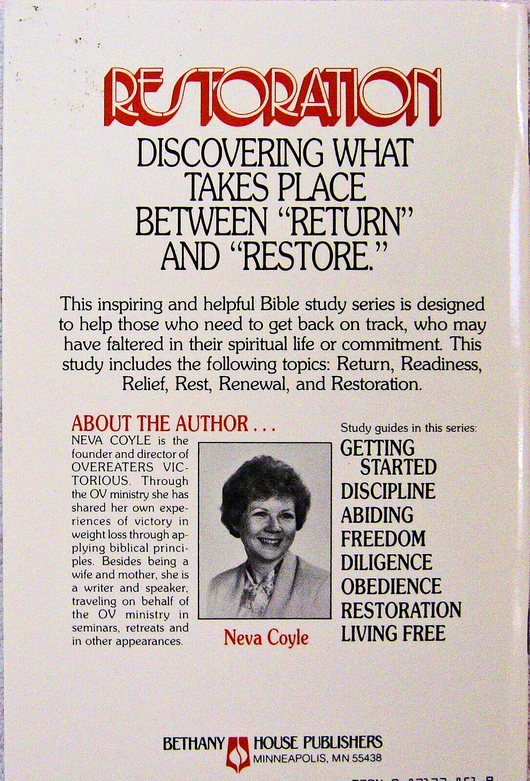 RESTORATION STUDY GUIDE By Neva Coyle – Paperback – Ships Free