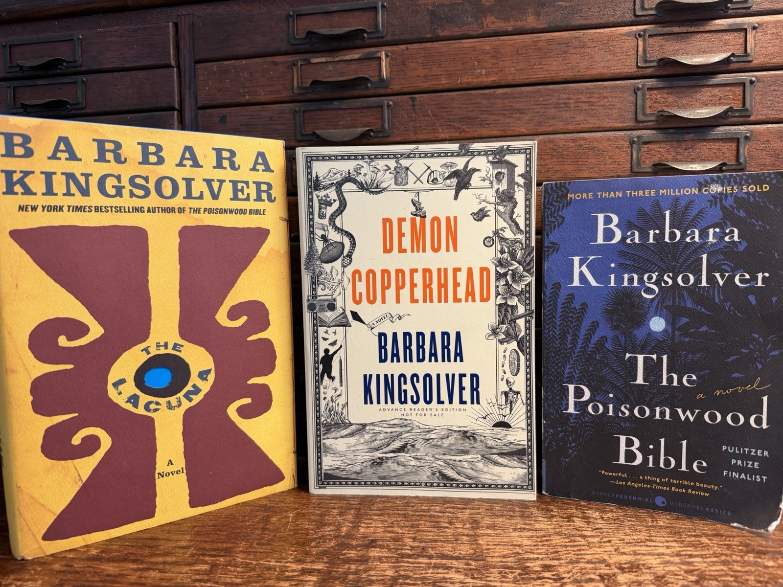 Lot 3 Barbara Kingsolver Books Demon Copperhead Advance, Poisonwood Bible Lacuna