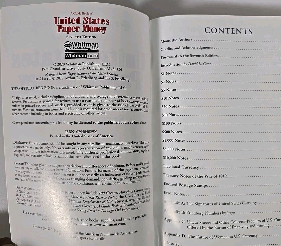 Guide Book of United States Paper Money by Arthur L. Friedberg