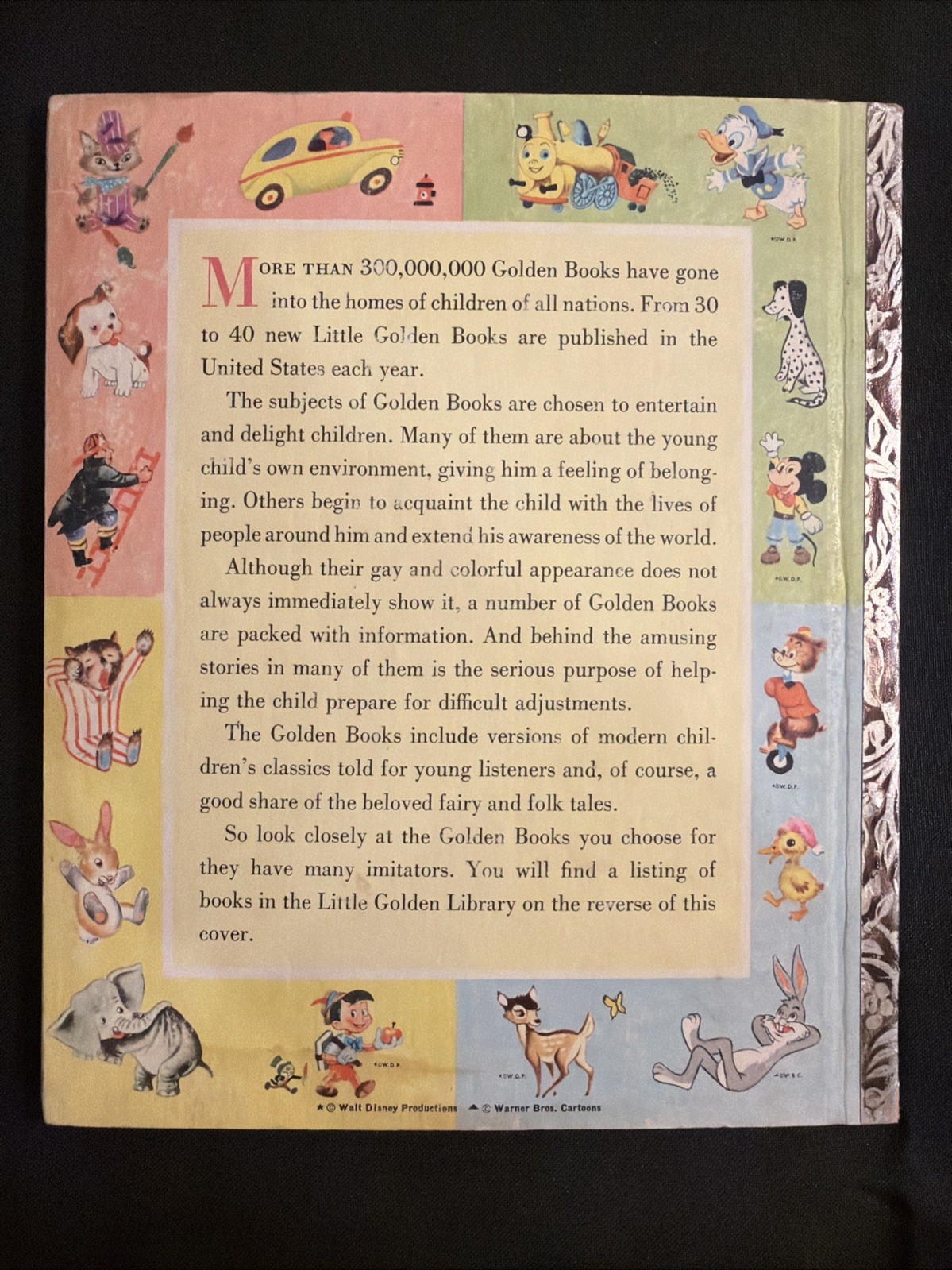 Vintage A Little Golden Book Disney’s Pinocchio 1948 D8 .25 #5337