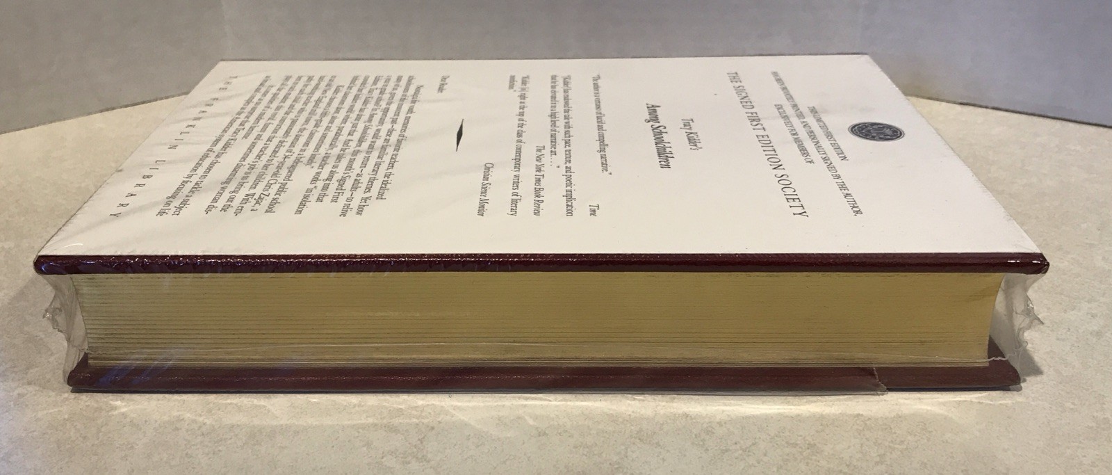 AMONG SCHOOLCHILDREN The Franklin Library TRACY KIDDER Signed First Edition NEW