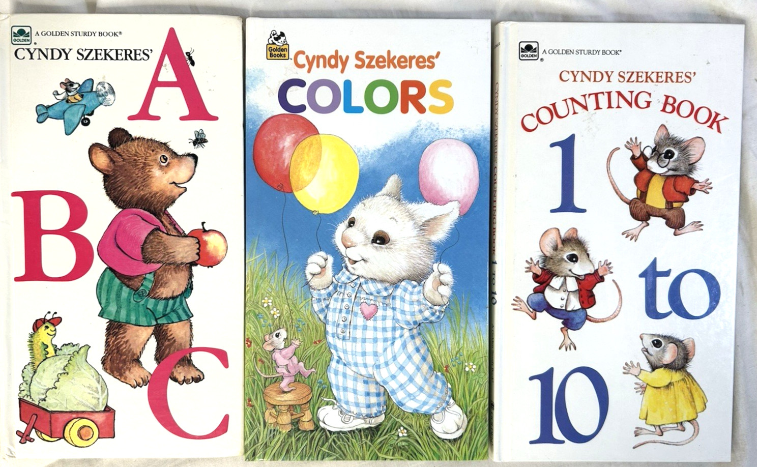 Vtg Cyndy Szekeres‘ Counting Colors ABC Books Golden Sturdy Board Set of 3