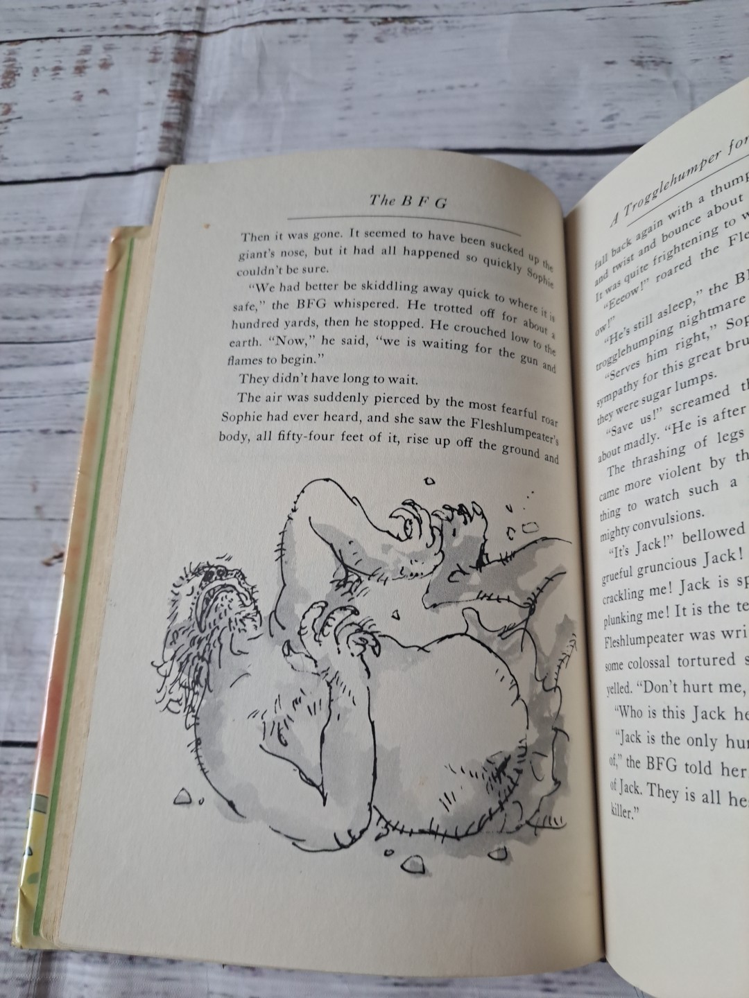 The BFG (by Roald Dahl) (1st American Edition, 1982) (Hardcover) 2nd Printing