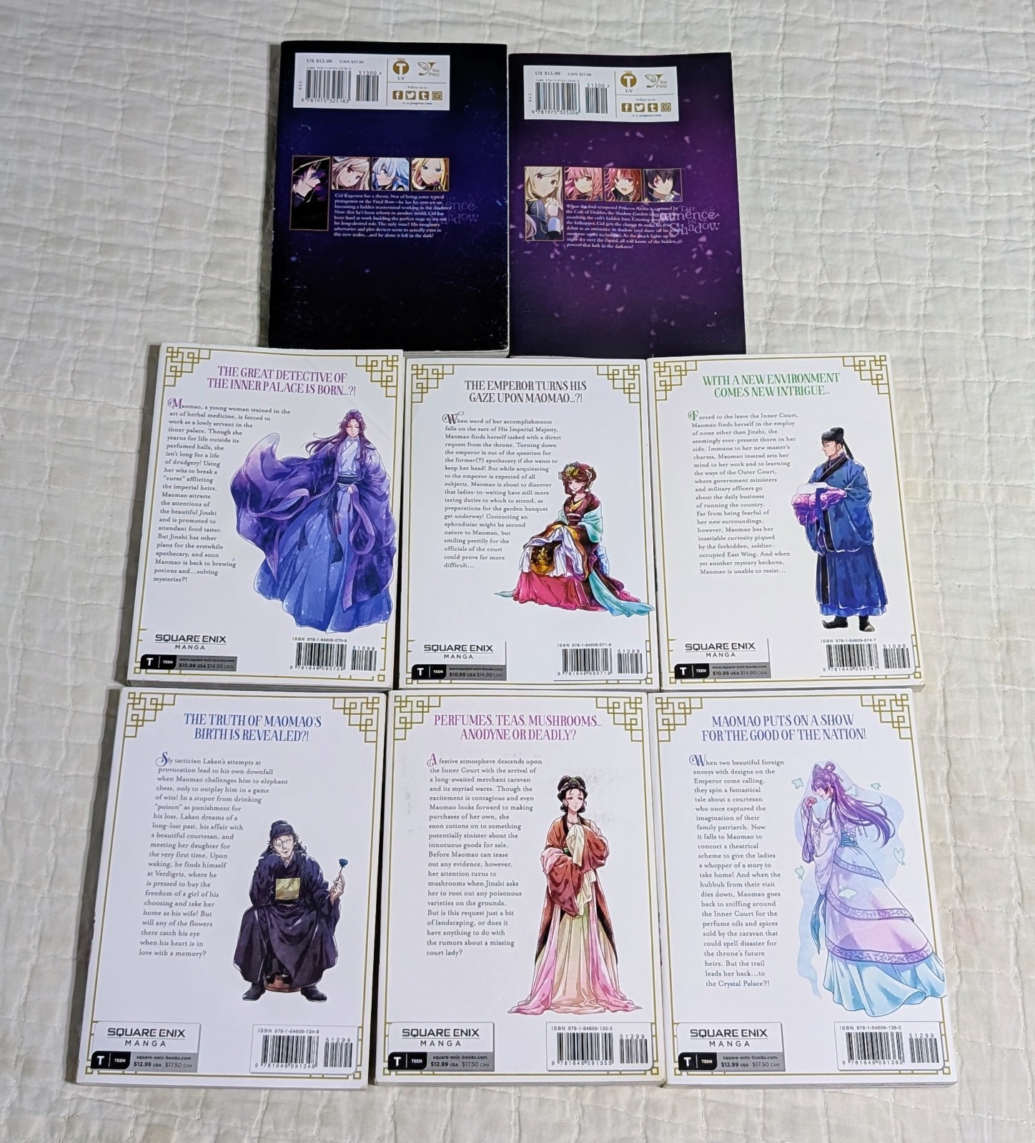 (8) Magna Books The Apothecary Diaries 1-2, 5, 8-10 & The Eminence In Shadow 1-2