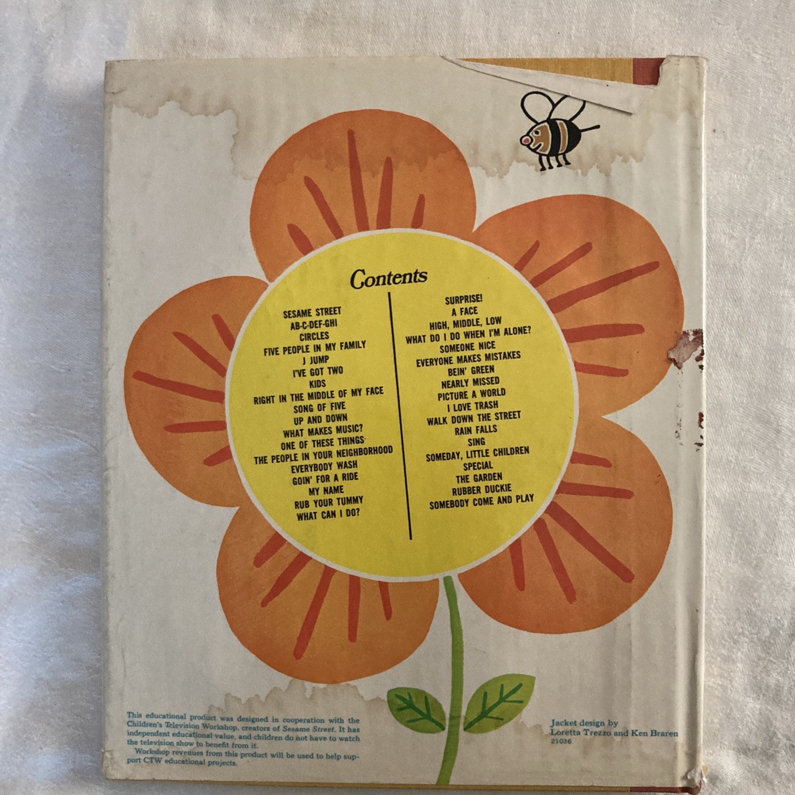 The Sesame Street Song Book Raposo and Moss 1971, Damaged Book Jacket 1st Print