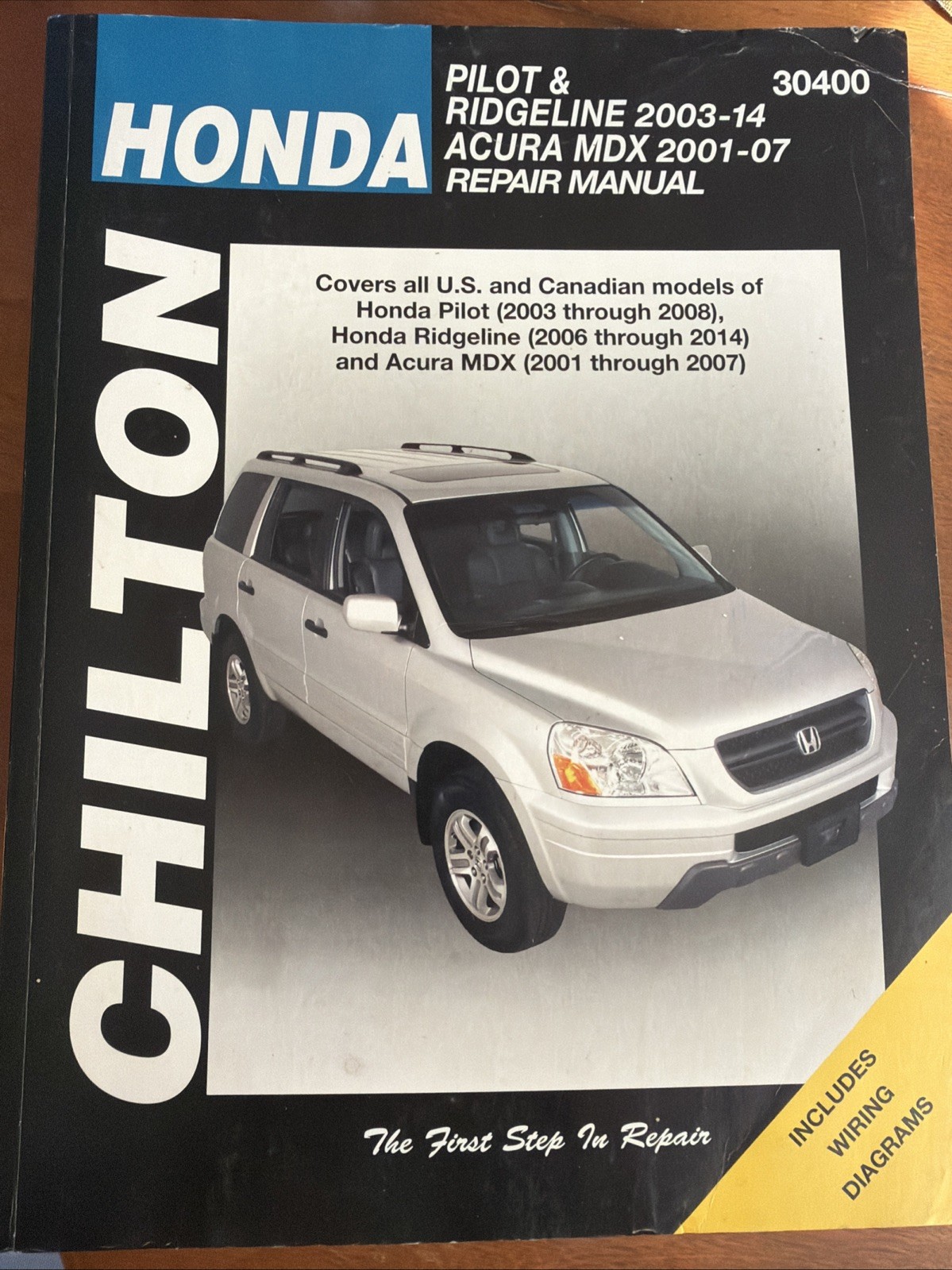 Chilton Honda Pilot/Ridgeline 2003-14 Acura MDX 2001-07 Repair Manual #30400