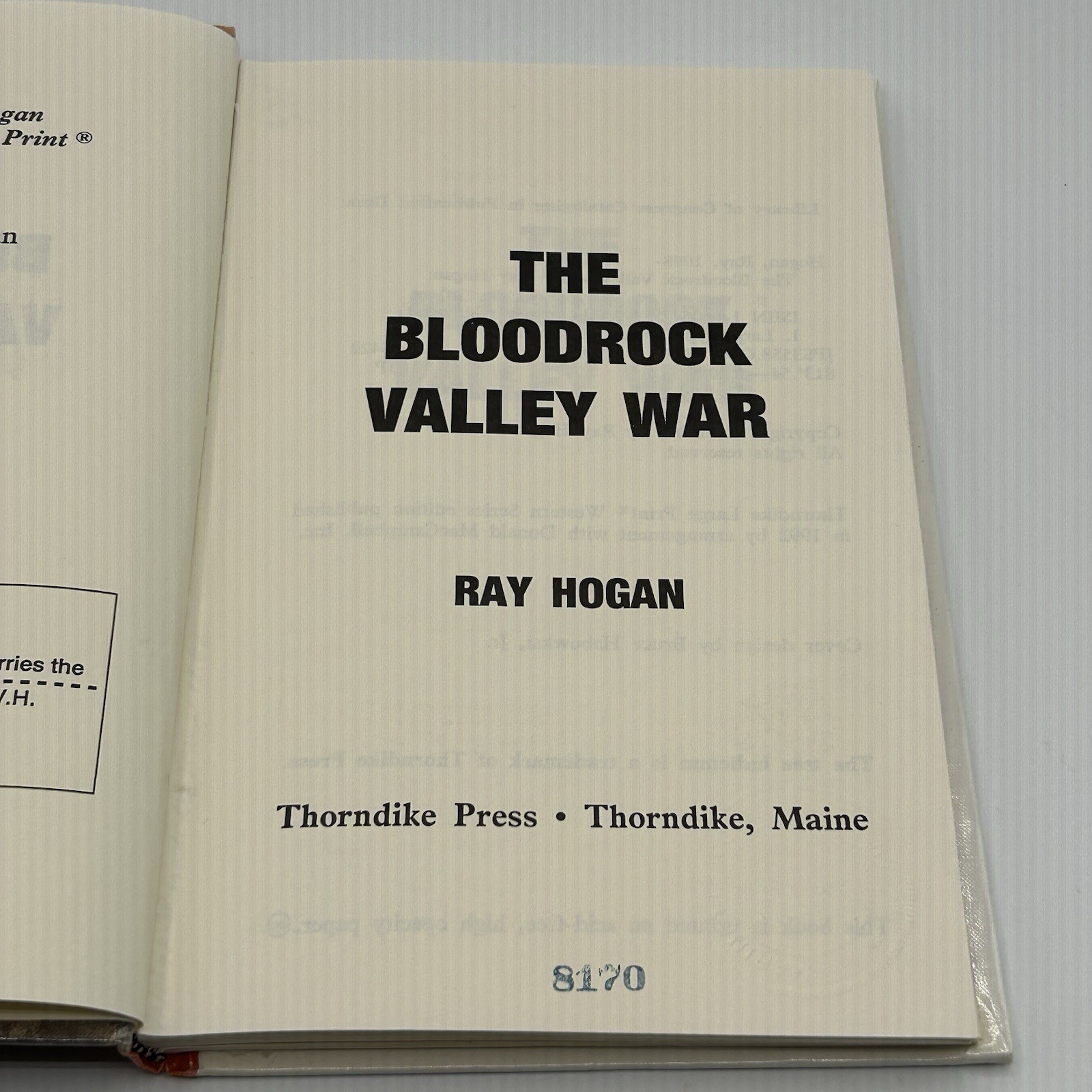 The Bloodrock Valley War Book Library Binding Ray Hogan Hardcover