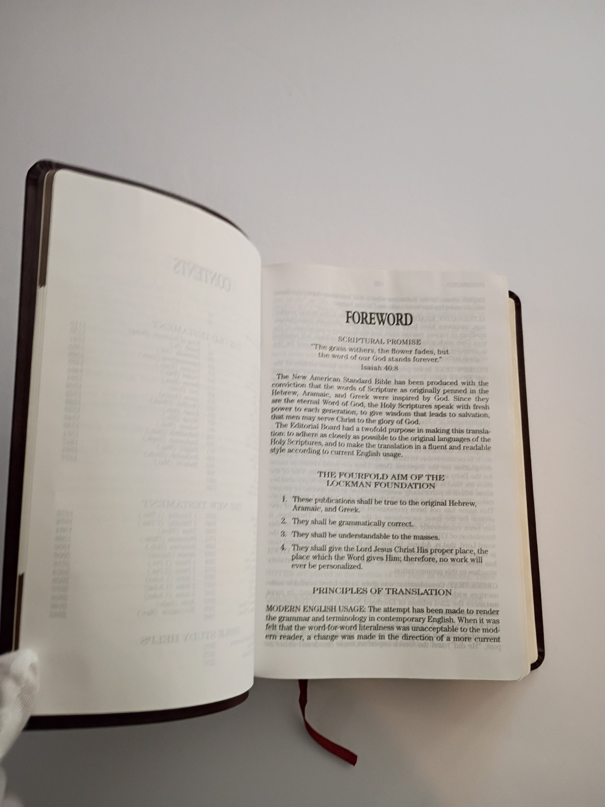 Giant Print Handy Size Bilbe NASB Amg 2011 Burgandy Imitation Leather 1977 ED