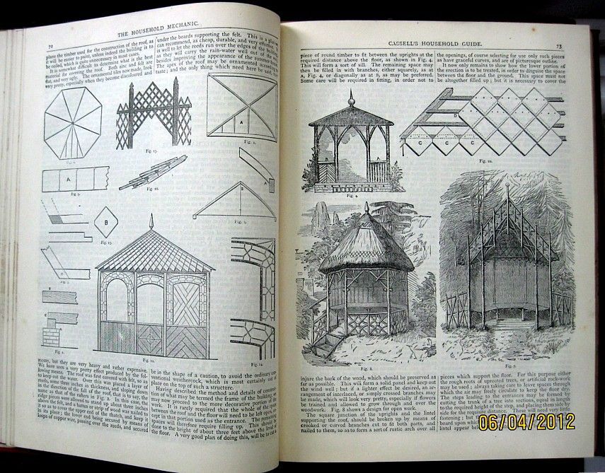 1880 Antique Cookbook Set Victorian House Home Guide Pastry Confectionery Crafts