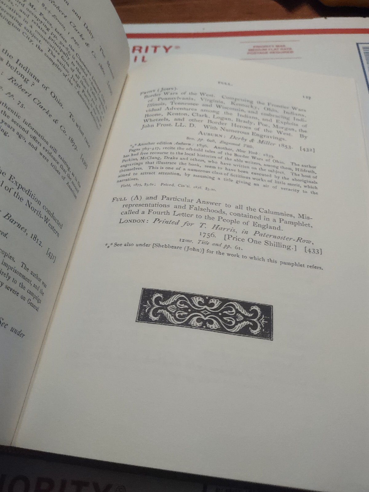 A BIBLIOGRAPHY OF THE STATE OF OHIO BEING A CATALOGUE OF BOOKS AND PAMPHLETS…