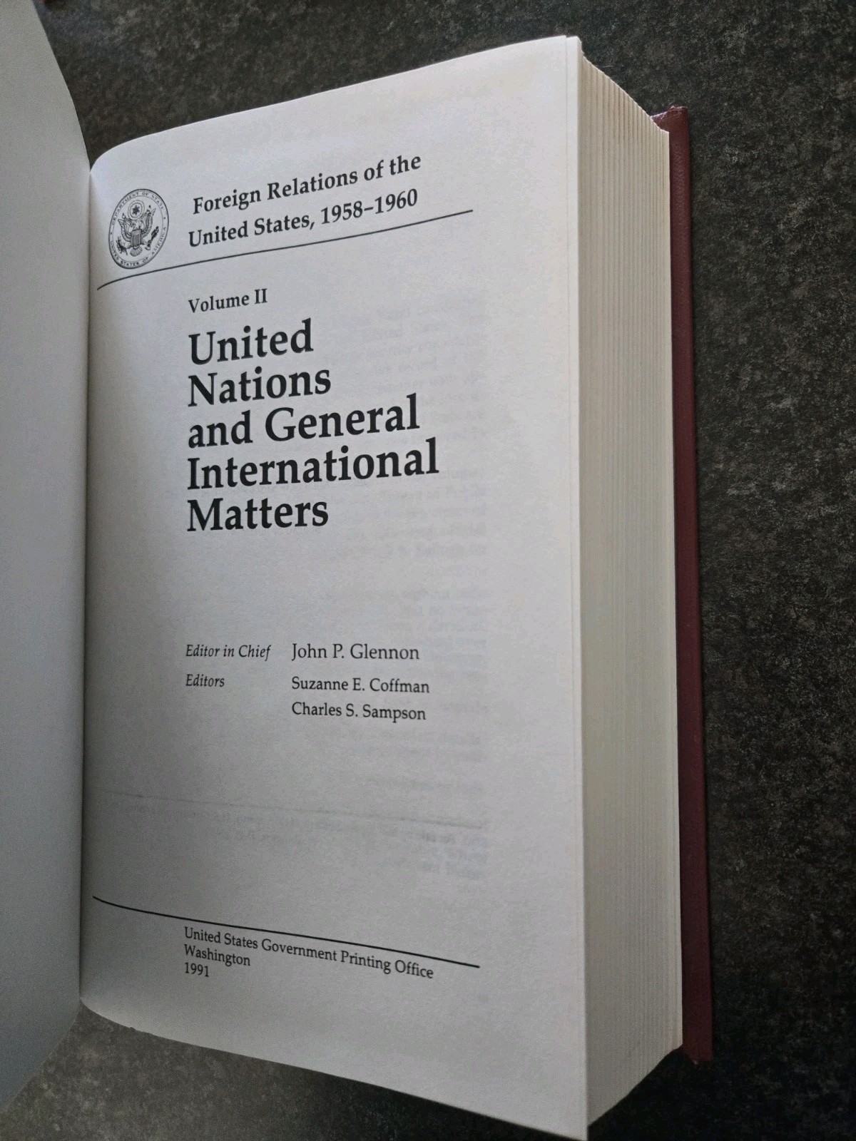 Foreign Relations Of The United States 1958-1960 United Nations And General…