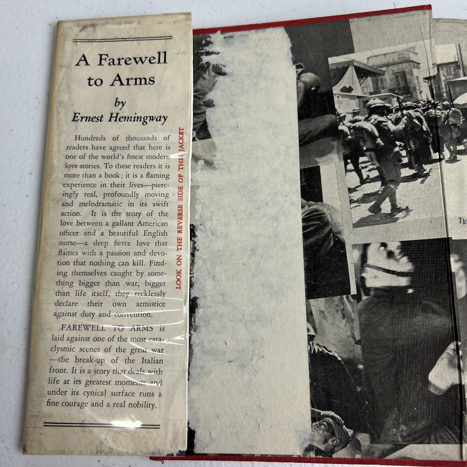 A Farewell To Arms Book Ernest Hemingway HC DJ 1929 Rare Photoplay Edition