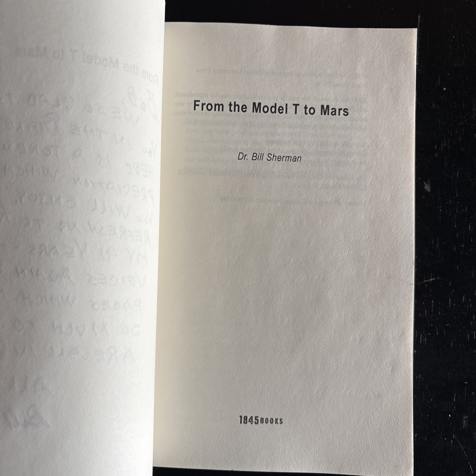 From the Model T to Mars by Bill Sherman Paperback Book