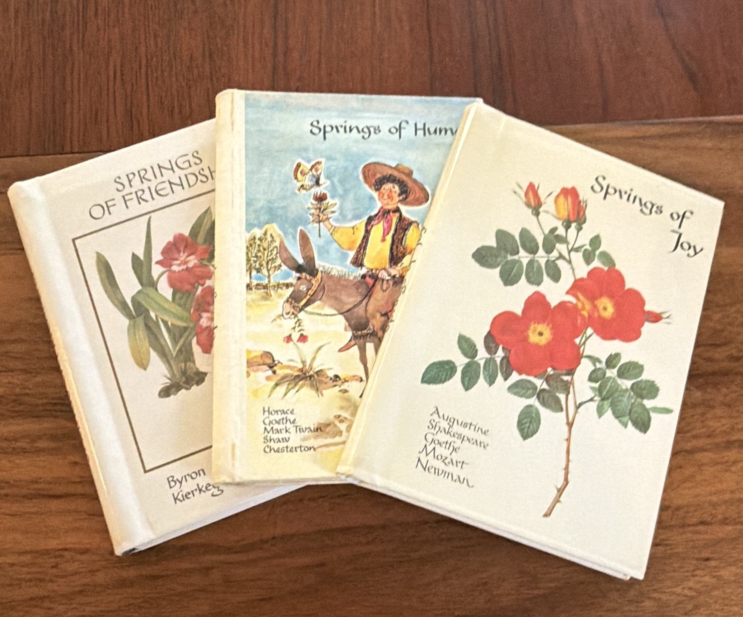 Vintage “Springs” Gift Book Lot (3) Joy Humor Friendship Decorative Hardcover