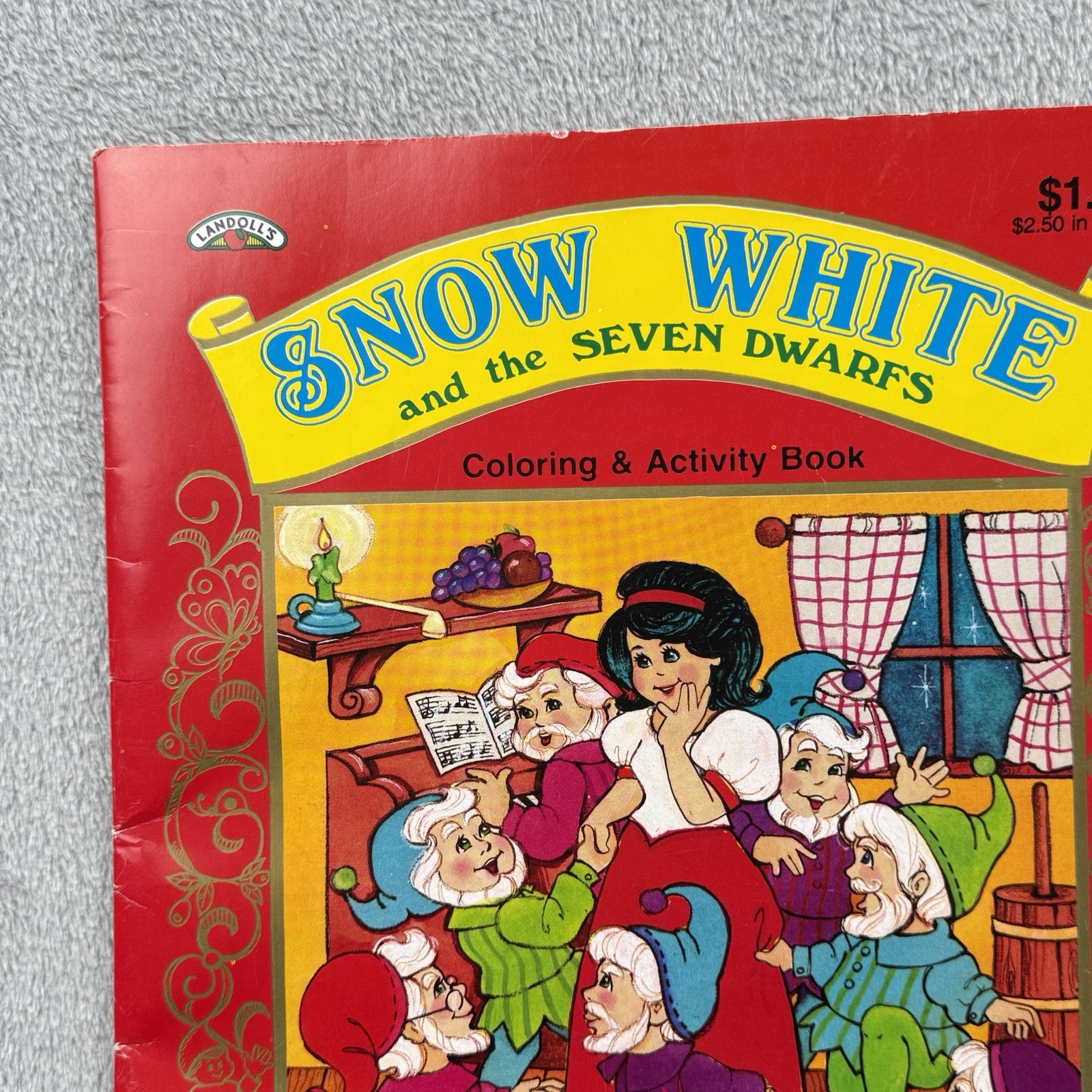 Snow White Vintage 1991 Coloring Book Color Me Fairy Tales 10.5” x 8” USA Made