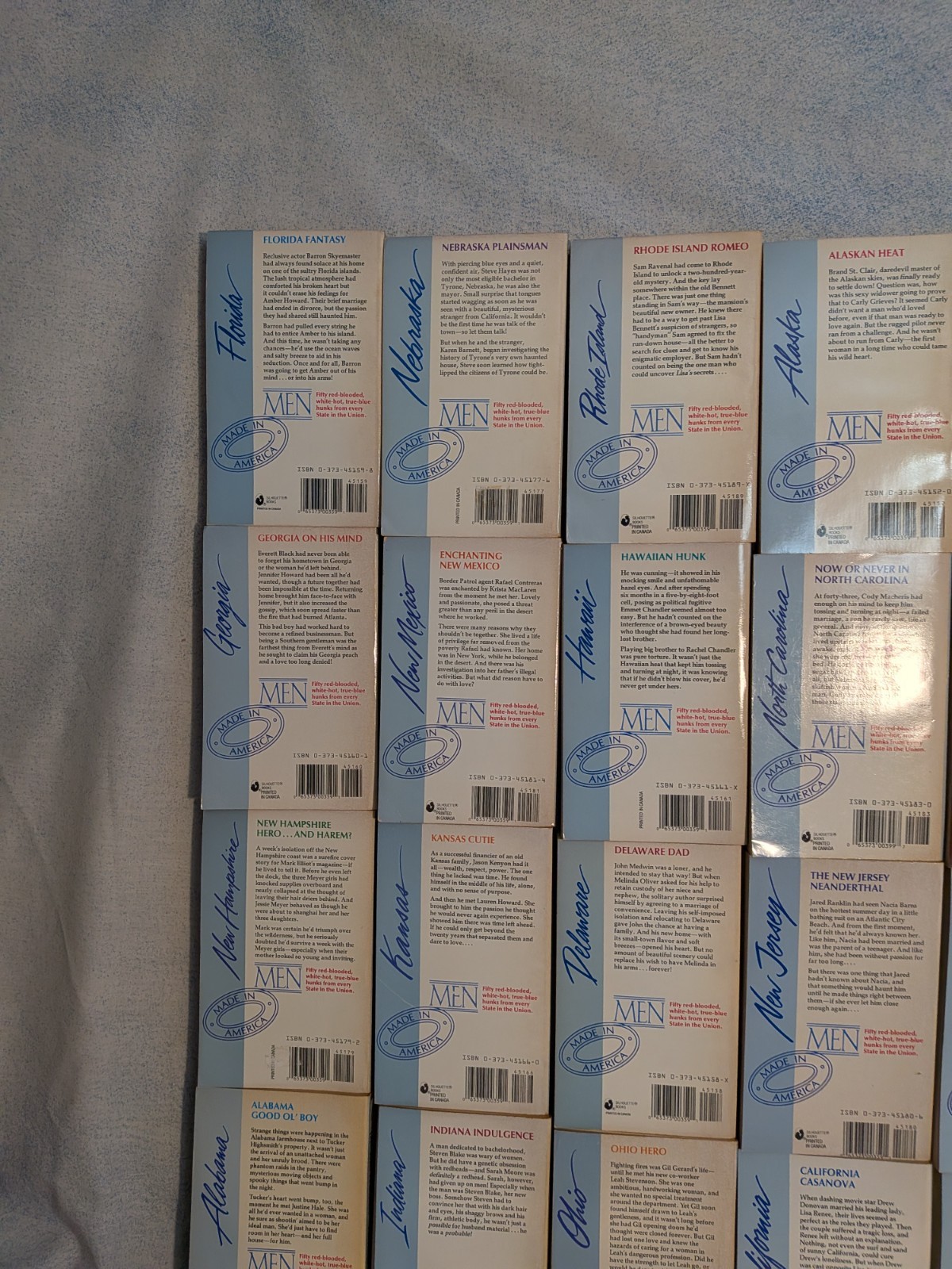 Silhouette Men Made In America Book Lot Of 34 Romance Paperbacks Mixed Authors
