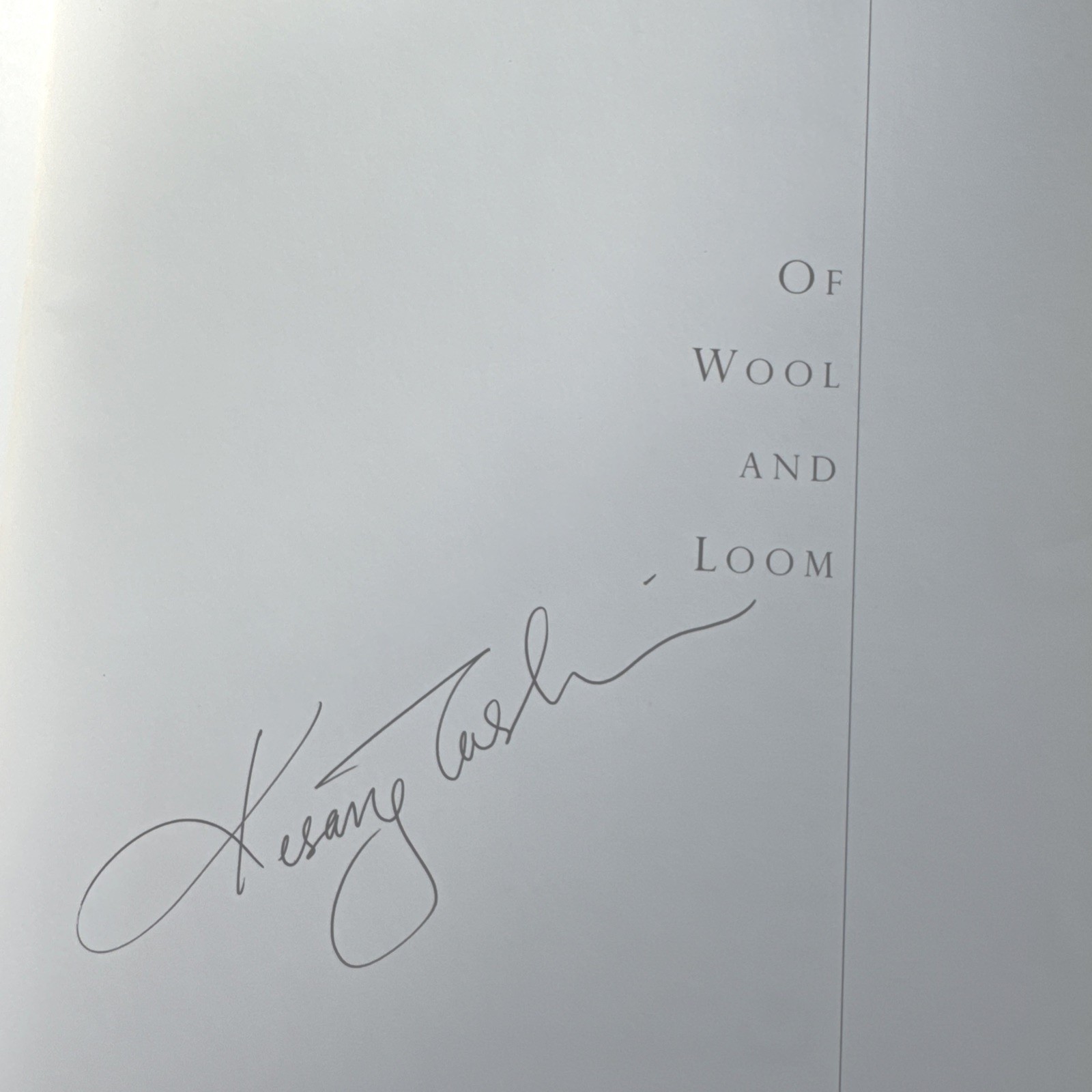 Of Wool and Loom : Tradition of Tibetan Rugs by Trinley Chodrak SIGNED HC 2000