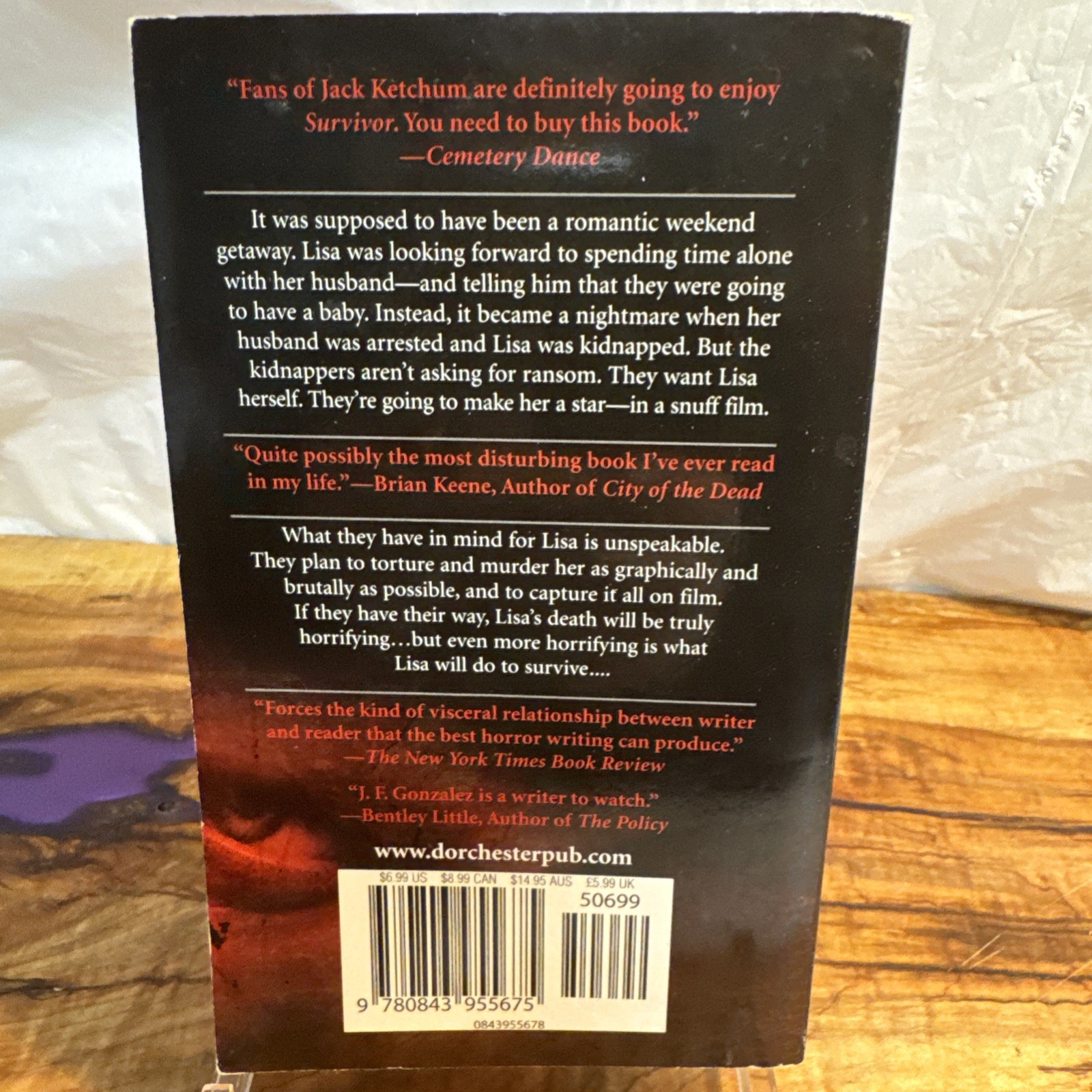 Survivor by J F Gonzalez Signed Horror Paperbacks from Hell