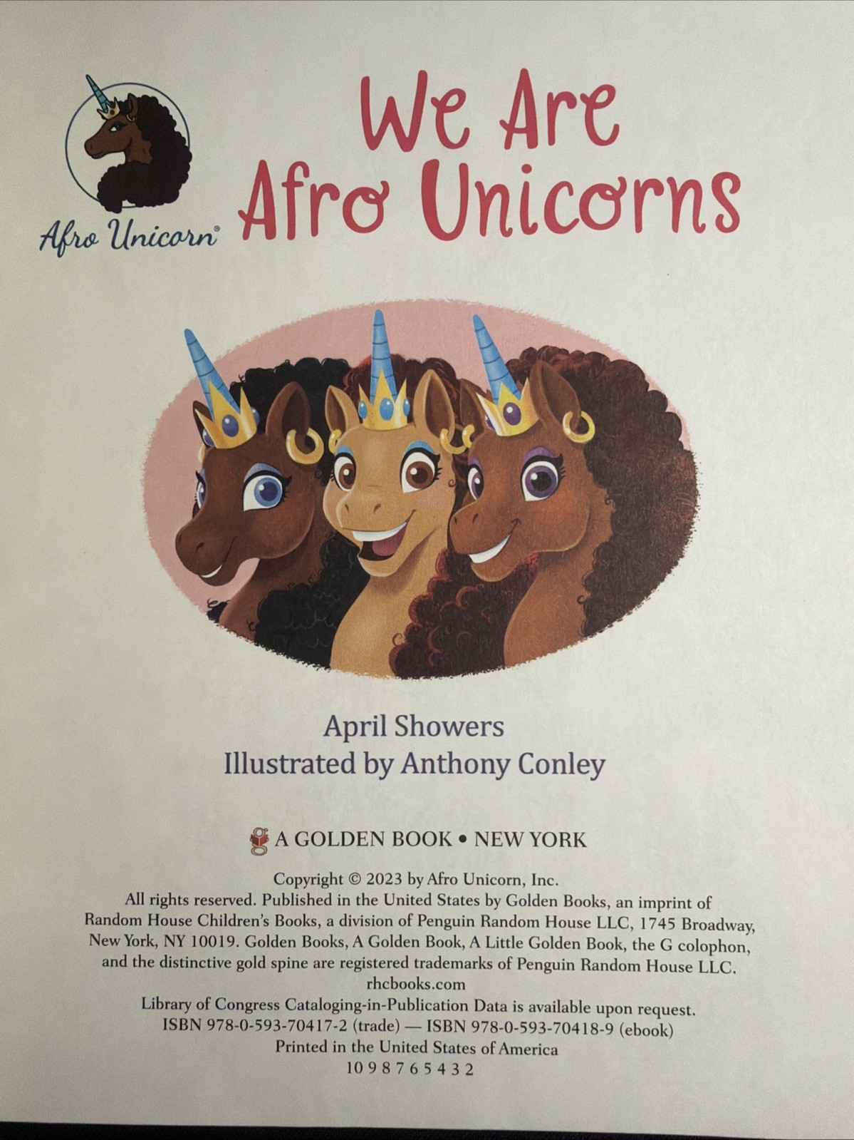Vtg A Little Golden Book We Are Afro Unicorns #7834