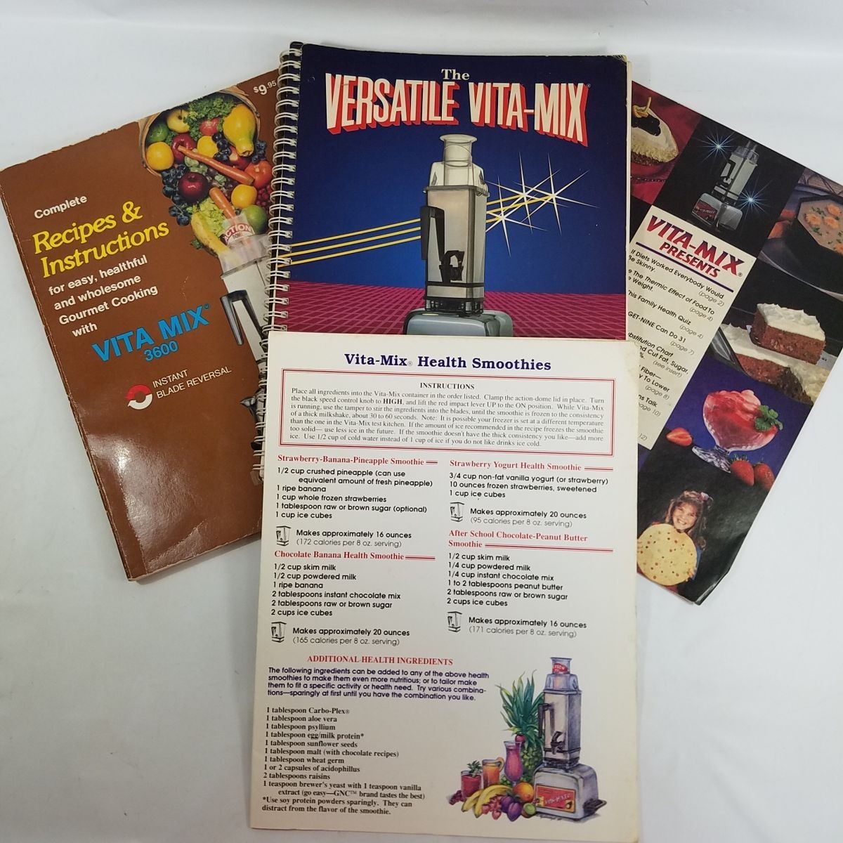 Lot Vita Mix Cookbooks Smoothie Versatile Vita Mix Recipes Instructions Brochure