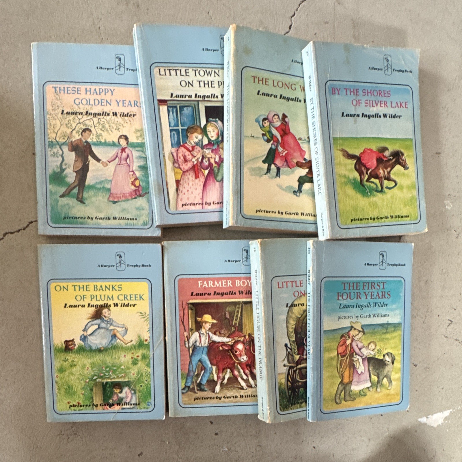 Little House Books Complete 8-Book Paperback Set Harper, Illustrated G. Williams