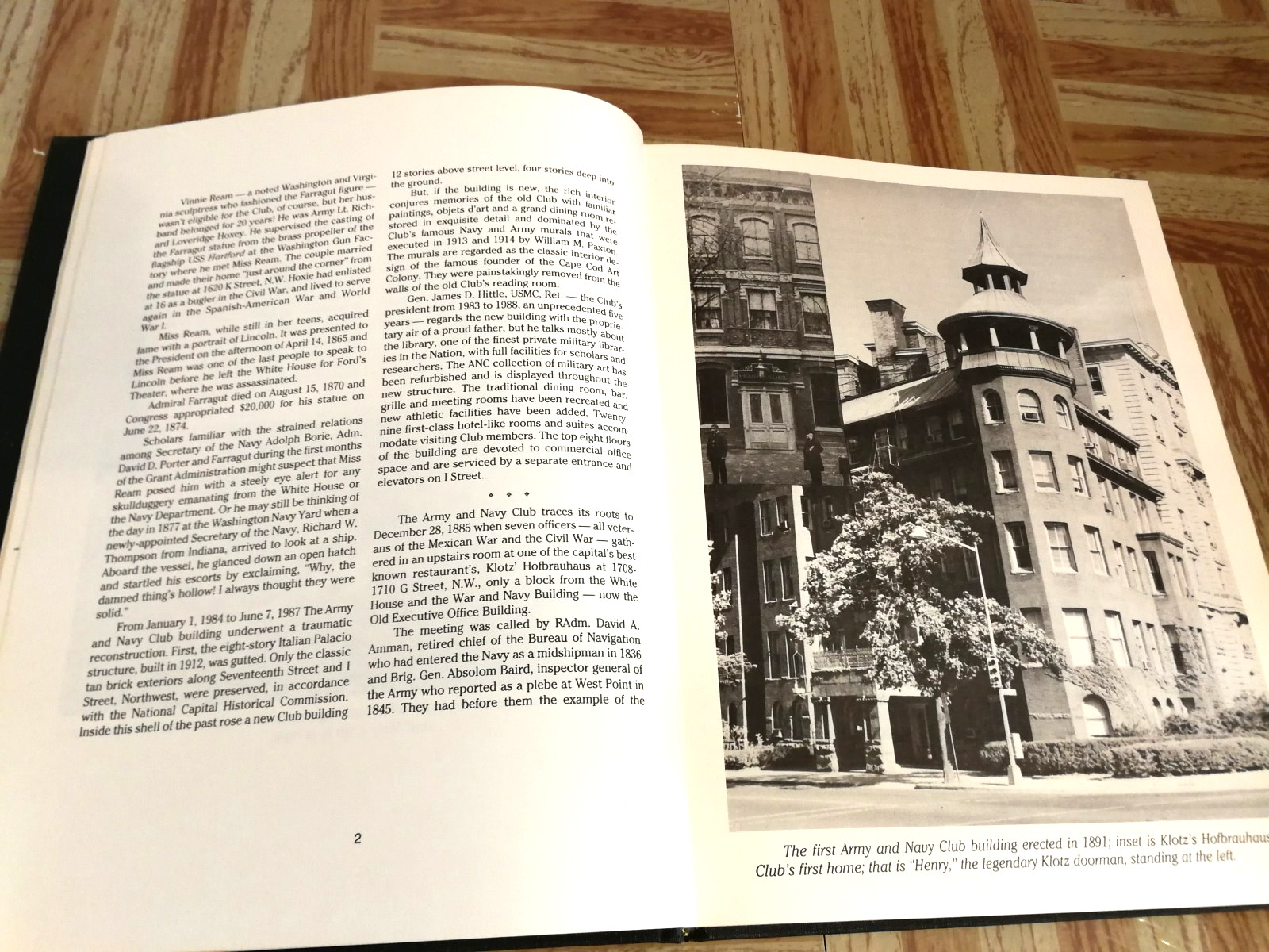 A New Century Beckons, A History of The Army and Navy Club 1988 HC Illustrated