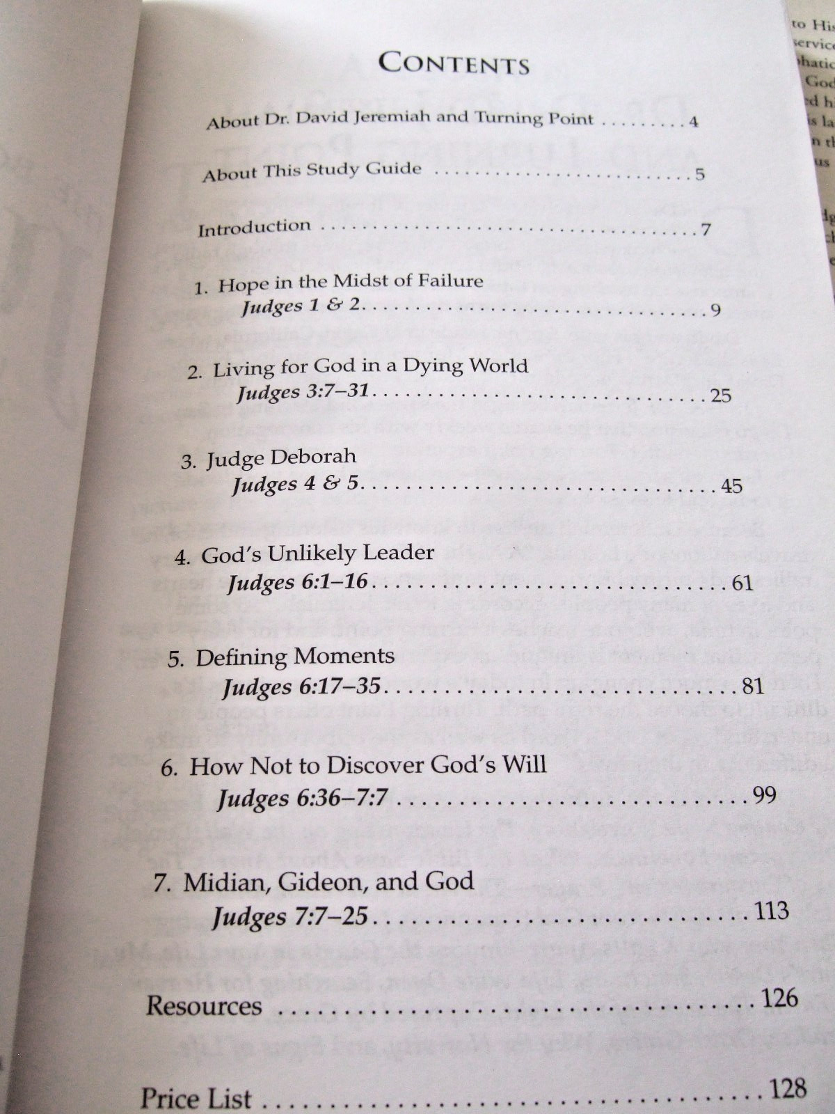 DR. DAVID JEREMIAH STUDY GUIDES THE BOOK OF JUDGES VOLUMES 1-2 2008