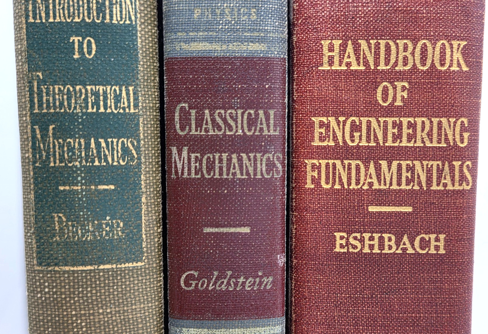 3 Vintage Mechanics & Engineering Textbooks Becker Goldstein & Eshbach 1947 – 59