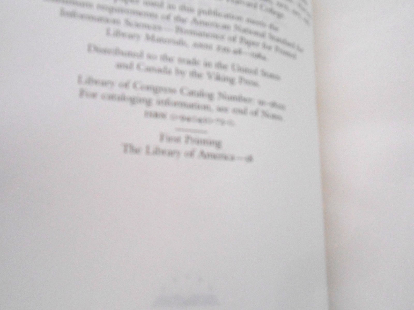 Library Of America WILLIAM JAMES 2 Vol Set 1 insert/1-1st printing – HC/SC LN