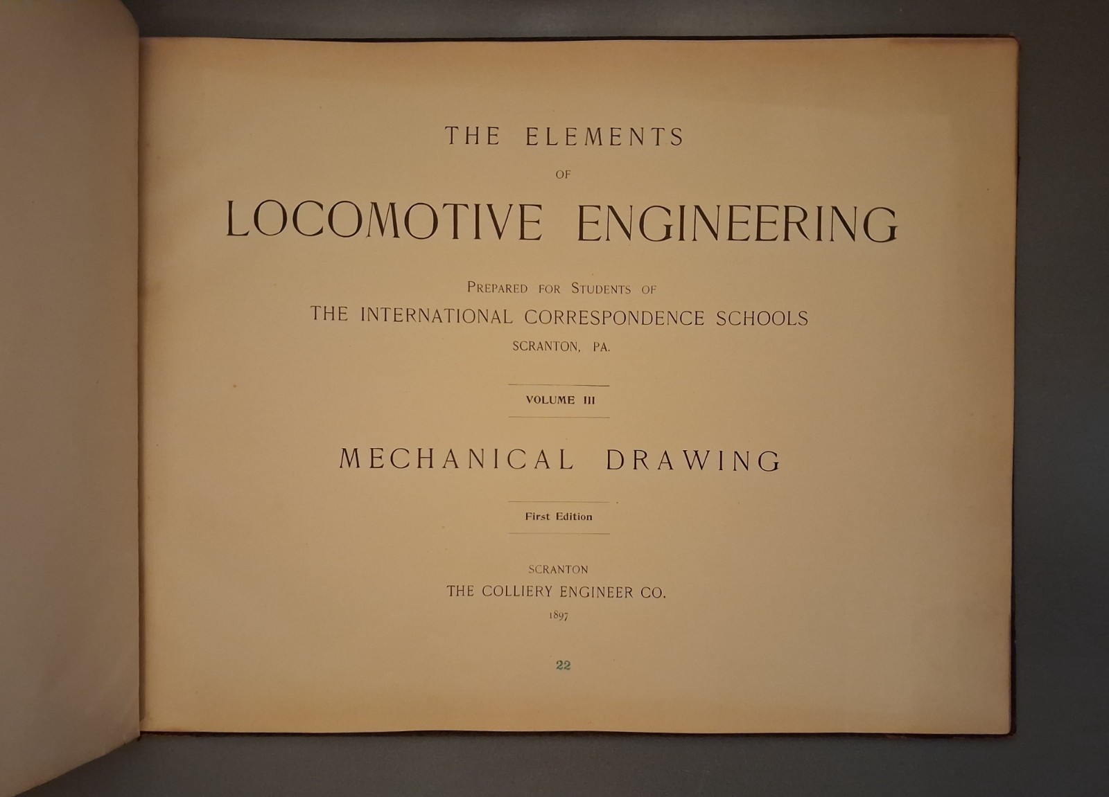 1st ed 1897 Elements Locomotive Engineering Mechanical Drawing 1897 11 X 14.5