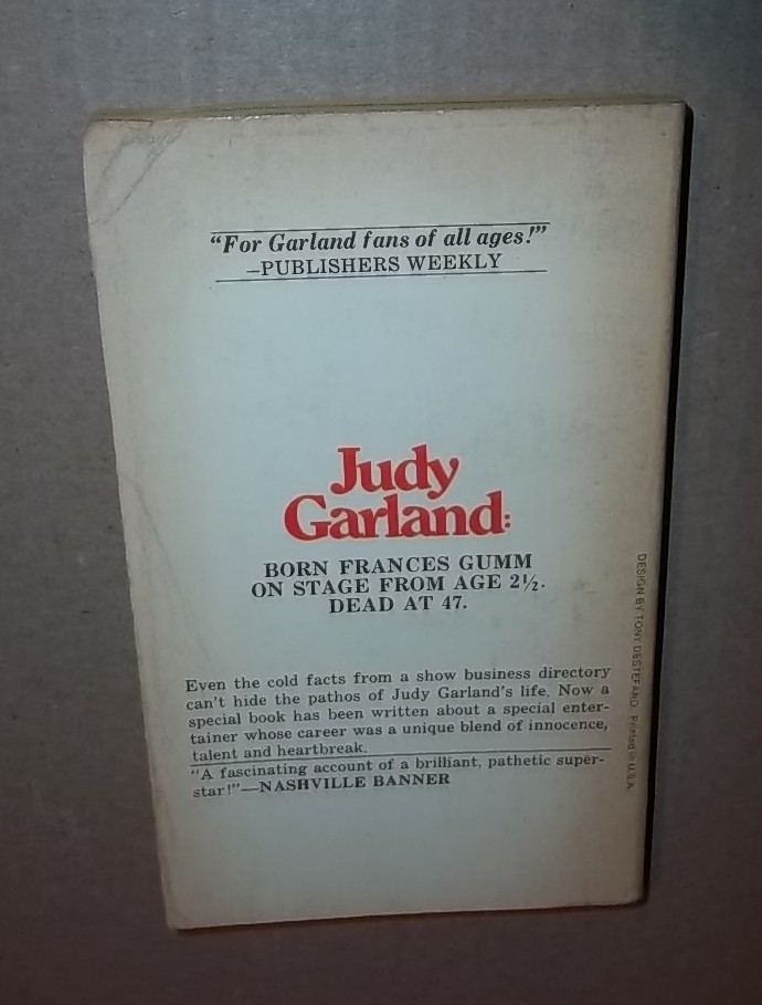 Little Girl Lost Life Of Judy Garland by al diorio jr Manor Books 1975