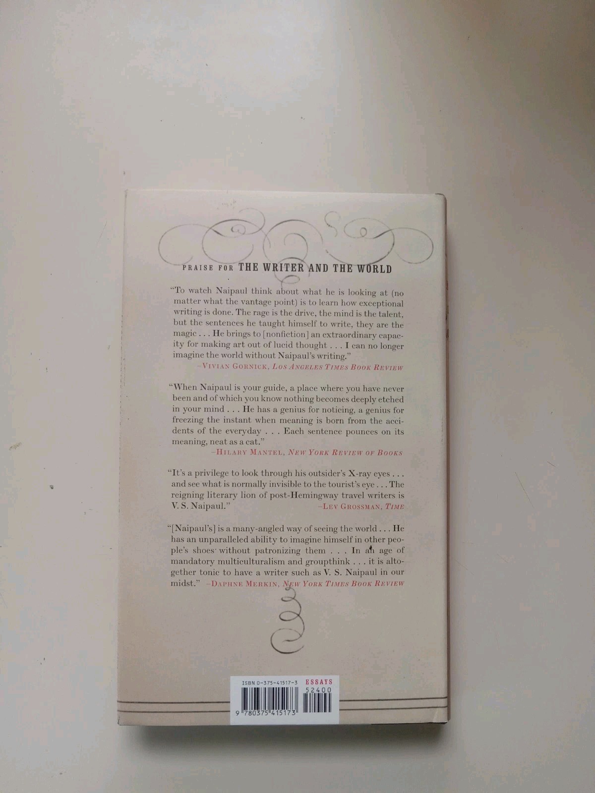 Literary Occasions : Essays by V. S. Naipaul (2003, Hardcover)