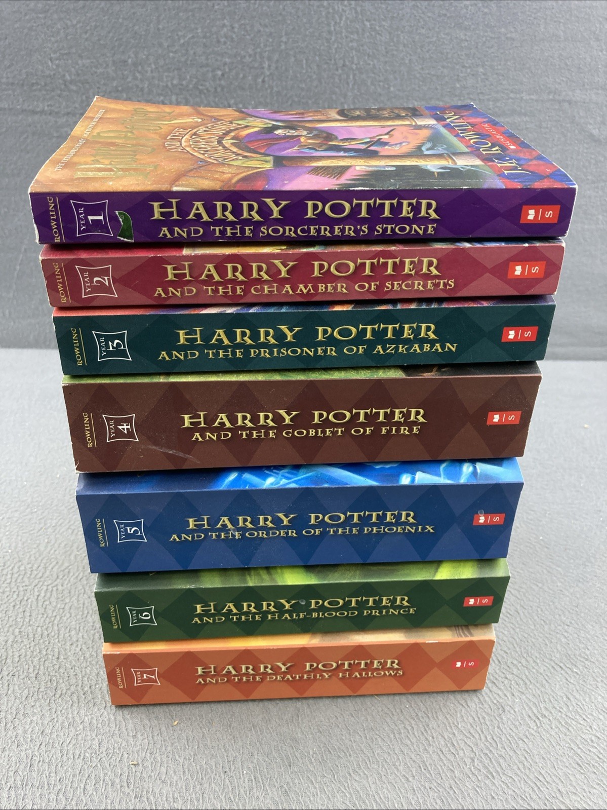 Harry Potter Paperback Boxset #1-7 by J. K. Rowling (2009, Hardcover) Complete