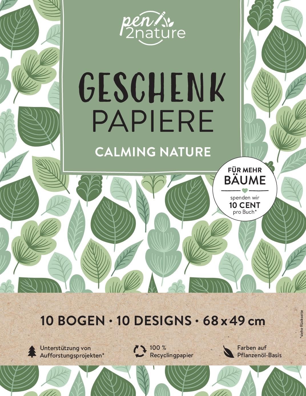 Geschenkpapier-Buch Calming Nature 100% Recyclingpapie (Paperback) (UK IMPORT)