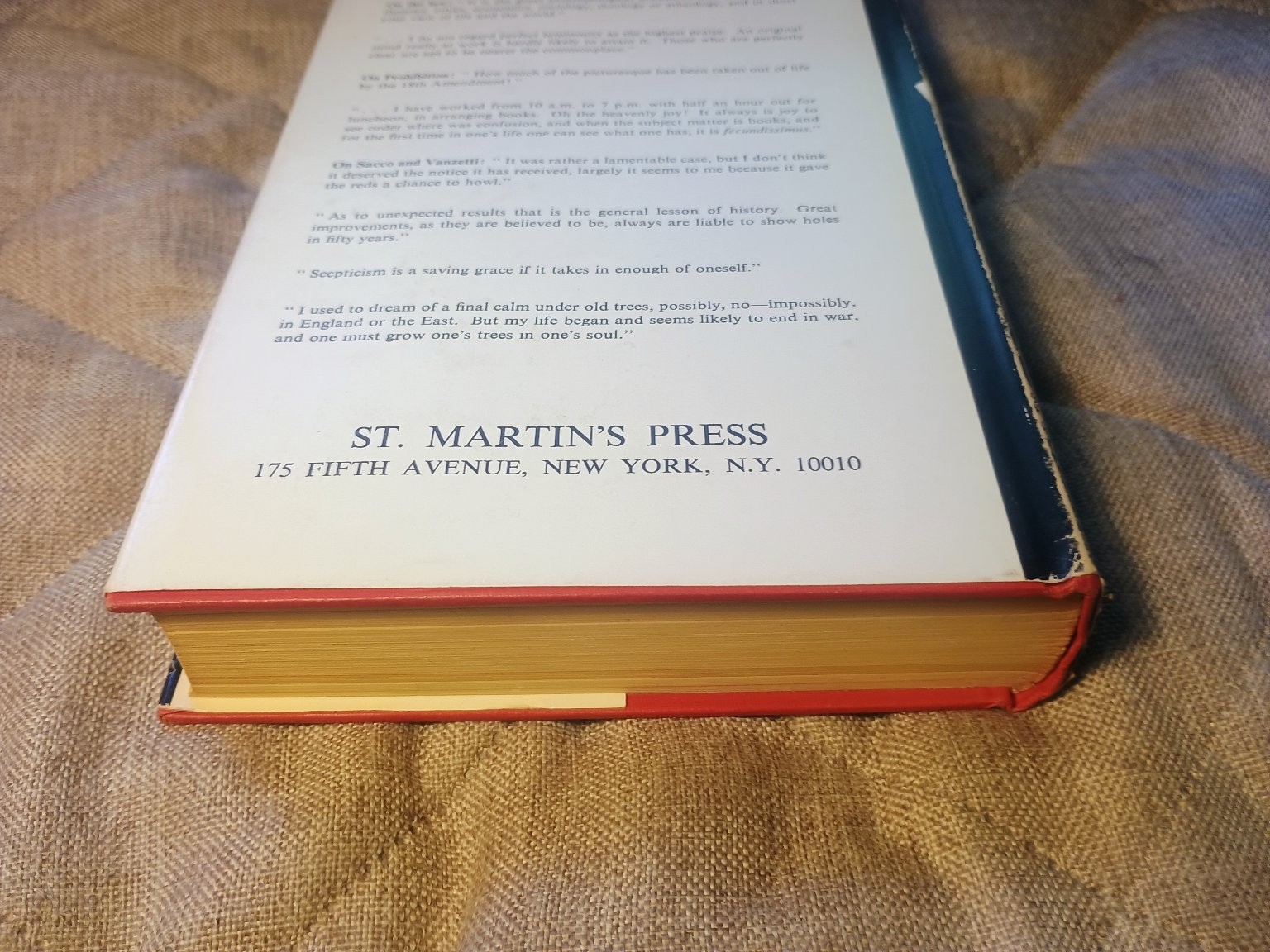 Holmes-Einstein Letters Peabody 1965 Second Printing History St. Martin’s Press