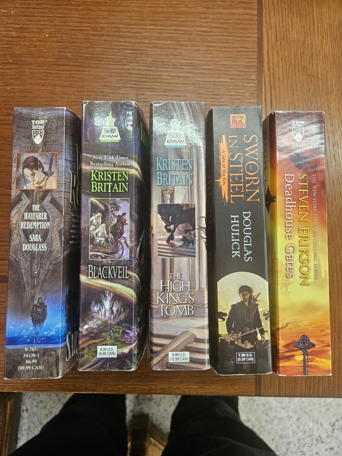 Fantasy Paperback Book Lot 5 Books Steven Erikson Kristen Britain Malazan TOR