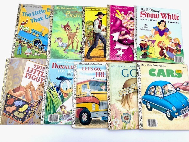 Little golden books 5 lot vintage collectable Disney Random Christmas kids