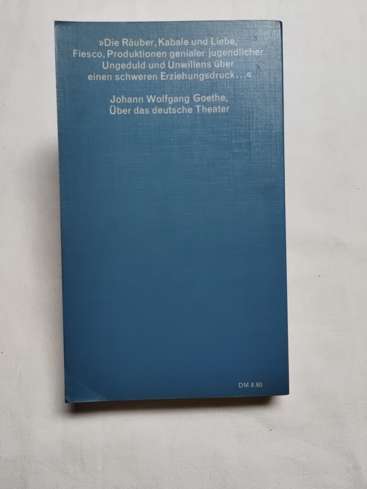 Die Dramen des Sturm & Drang by Friedrich Schiller 1978 Vintage Paperback