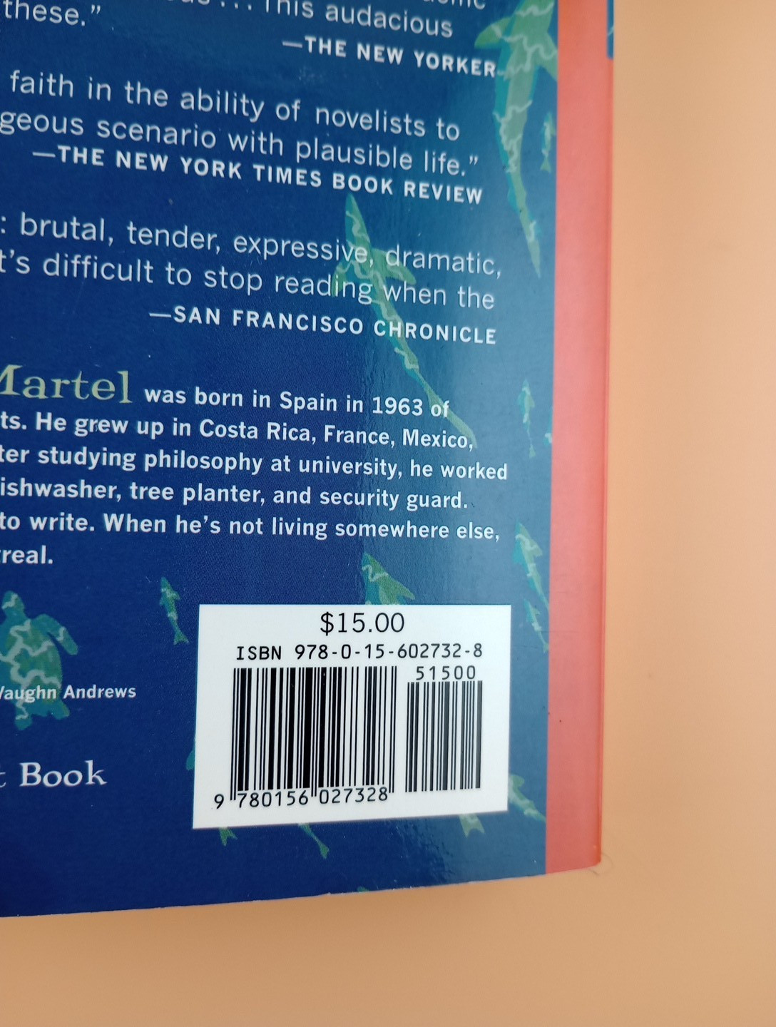 Life of Pi A Novel by Yann Martel 2001 Trade Paperback Fantasy Printed In USA