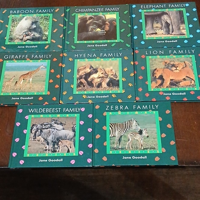 Jane Goodall Wildlife Family Book Collection Hardcover Animal Series Illustrated