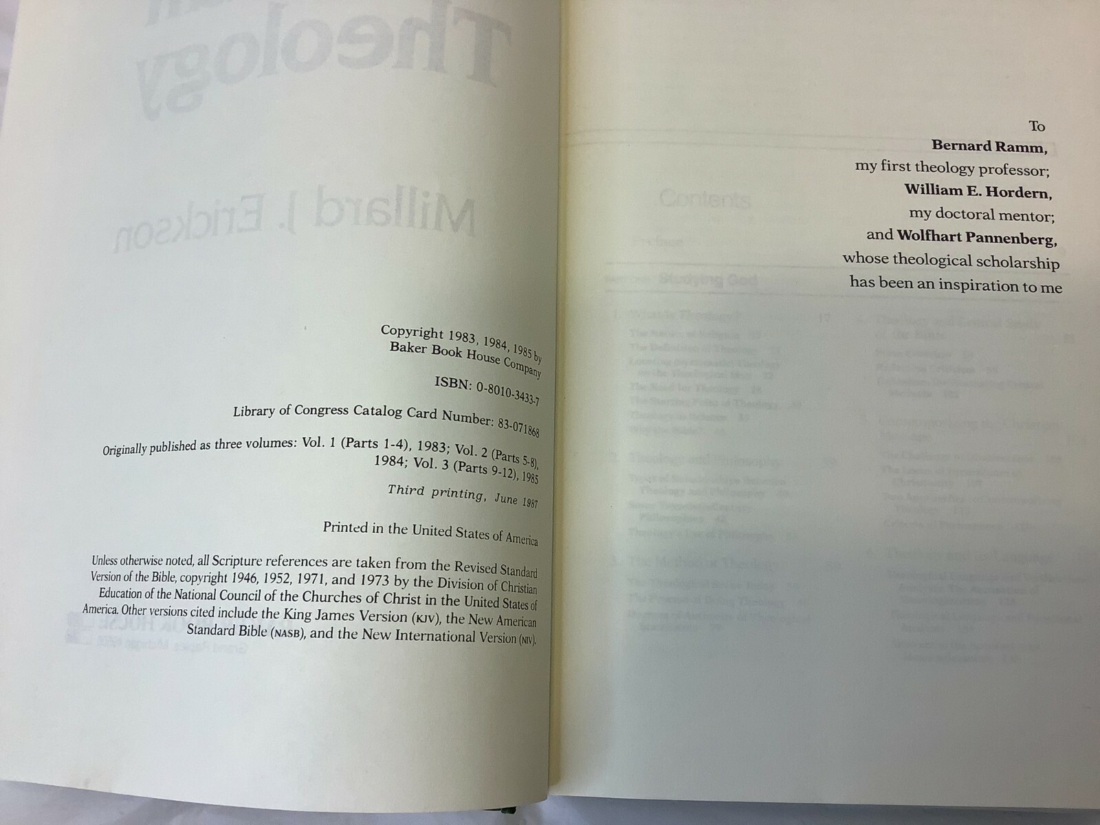 Christian Theology Hardcover Erickson 1987 Baker Book House