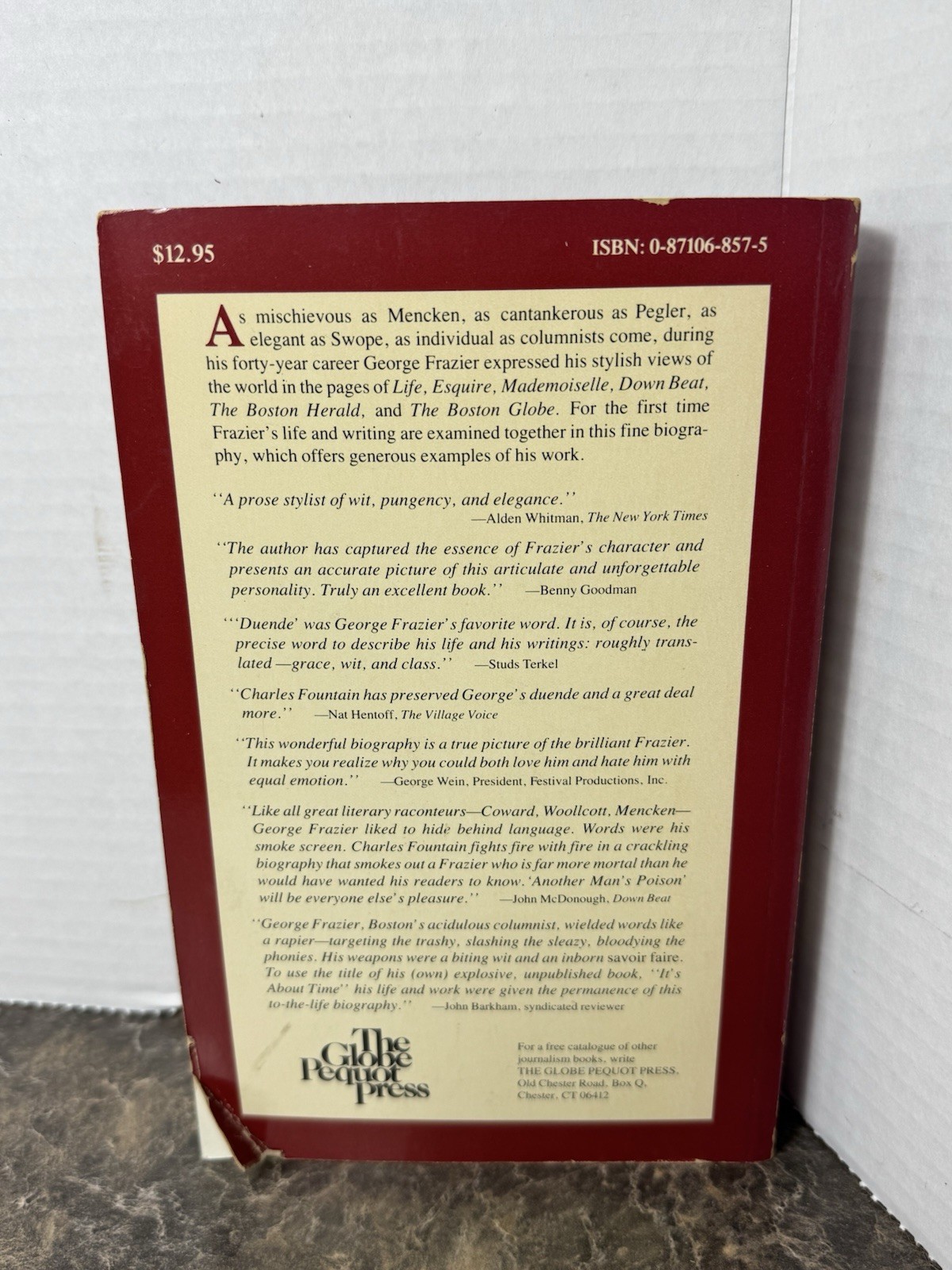 Another Man’s Poison – Life & Writings of George Frazier by Charles Fountain