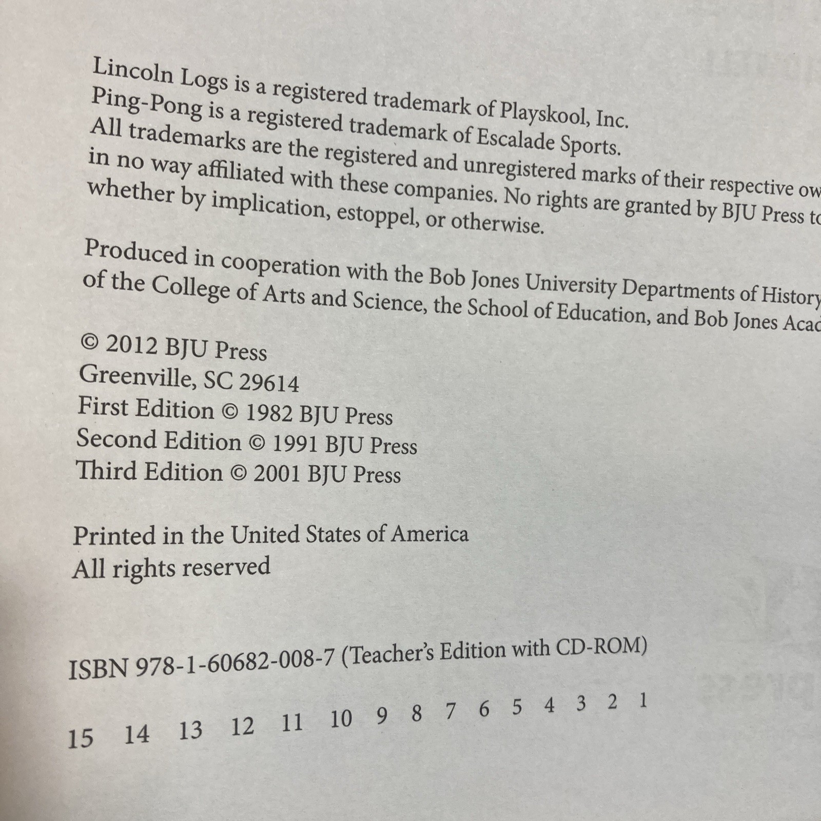 BJU United States History Teacher Edition Textbook High school Book 1 And 2