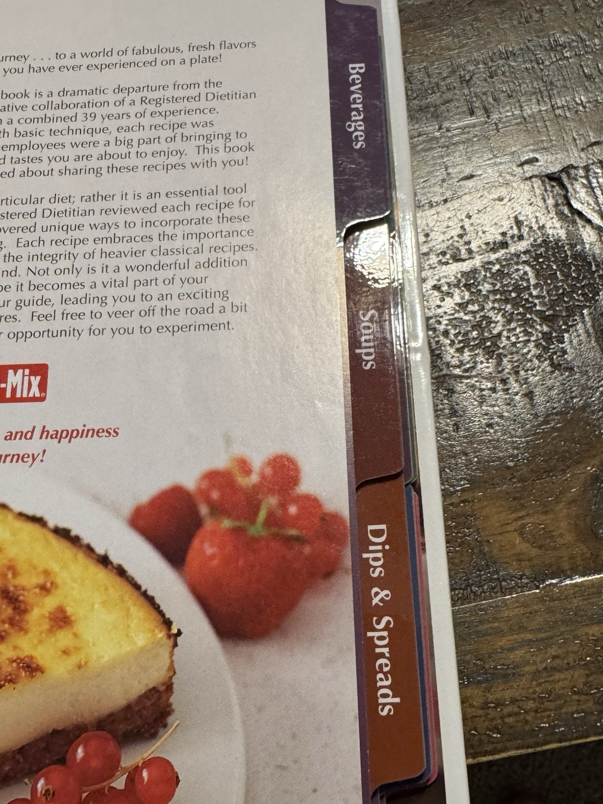 Vita-Mix Whole Food Recipes Binder Cookbook Tabbed Sections