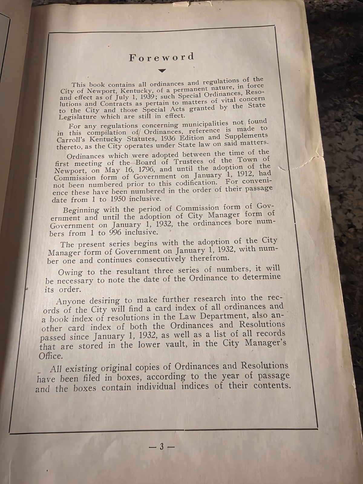 1939 Ordinances & Municipal Laws Newport Kentucky WPA City Code Book