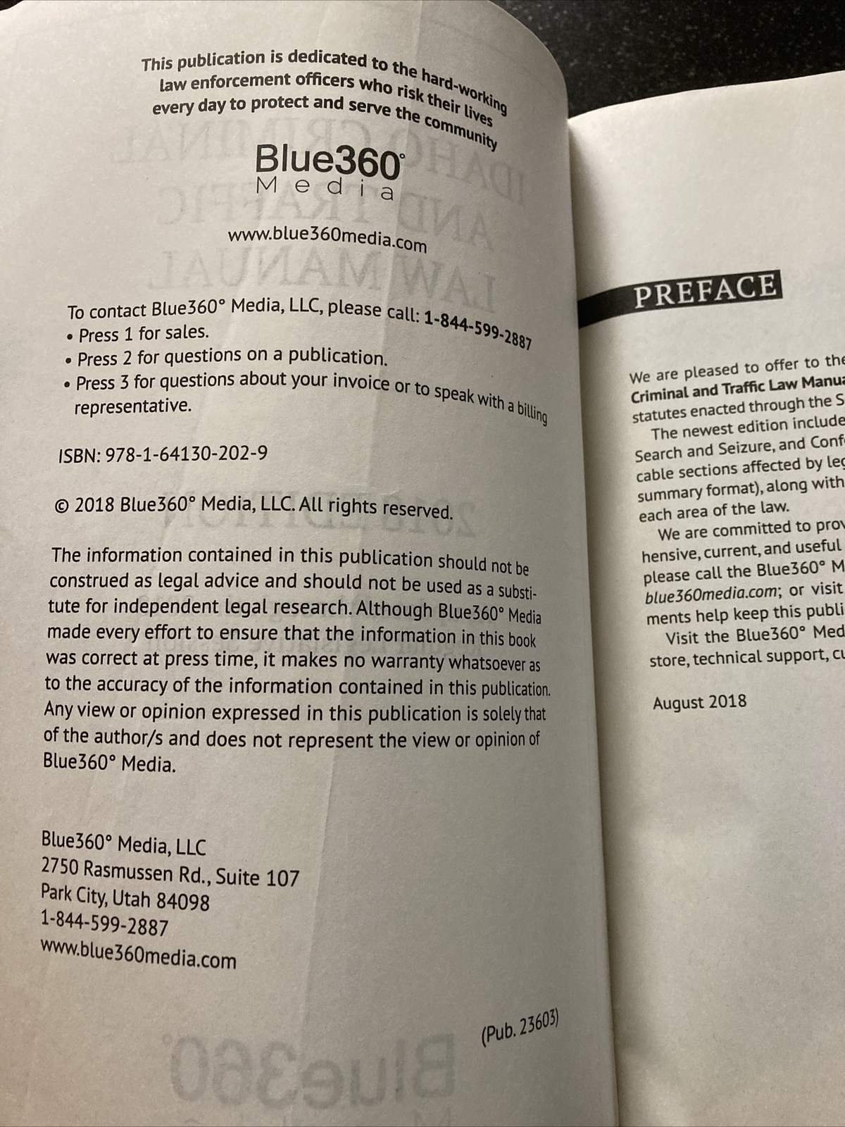 Idaho Criminal and Traffic Law Manual : 2018 Edition by Blue360 Media (2018,…