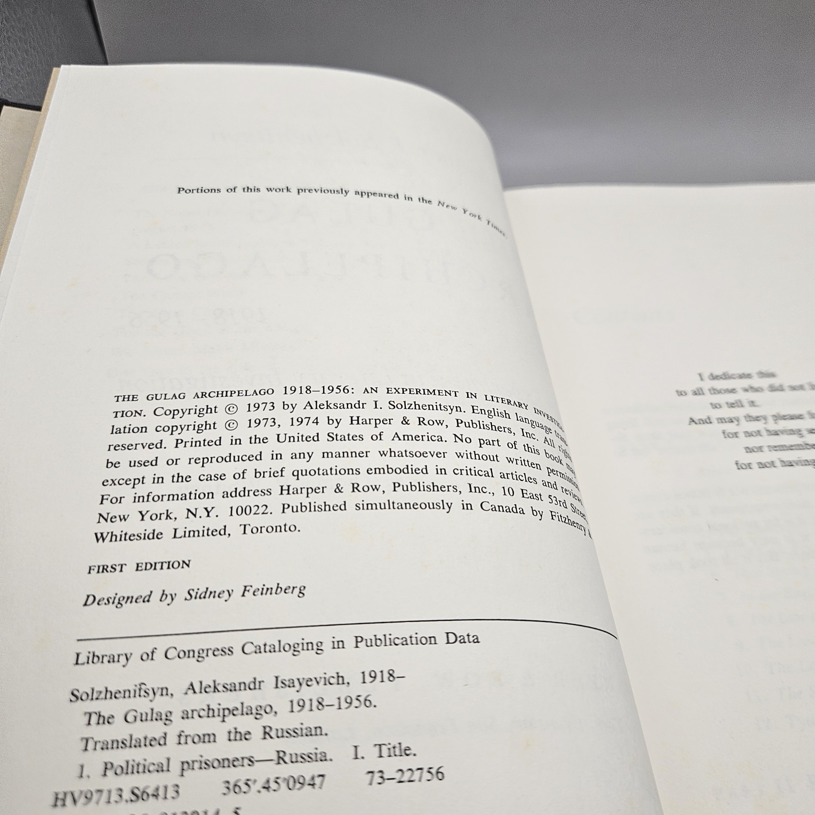 The Gulag Archipelago 1918-1956 An Experiment in Literary Investigation I-II