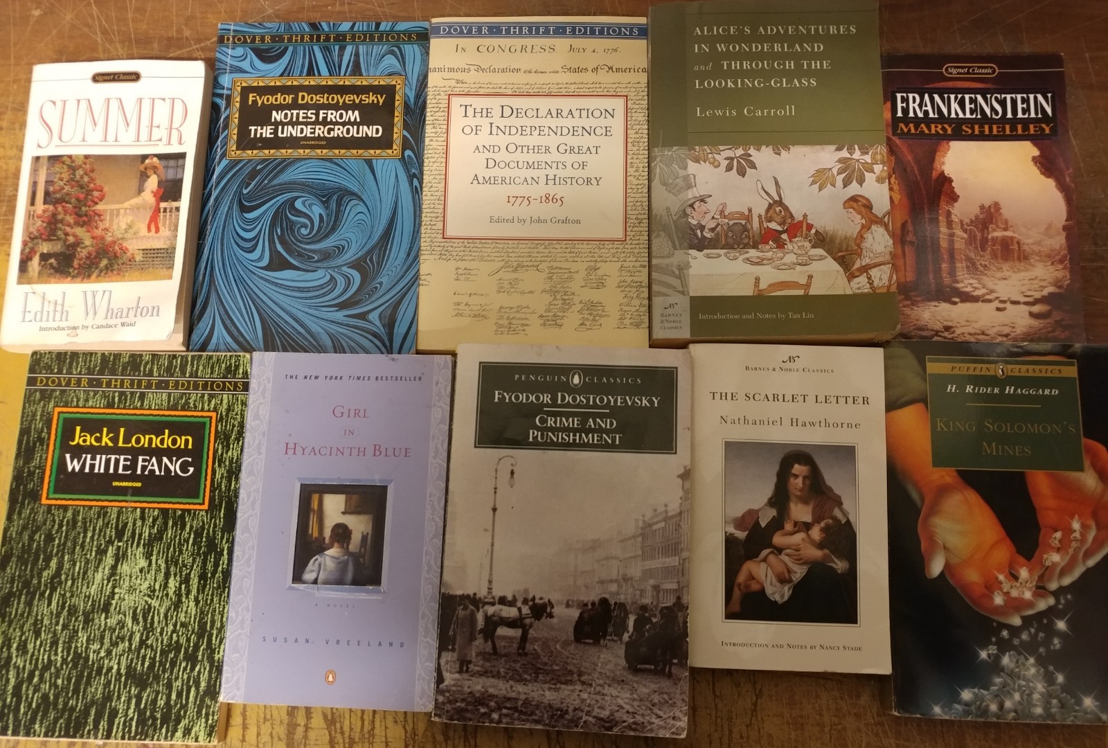 Lot of 10 Classic Paperback Literature Book Penguin Orwell Dickens Steinbeck Mix