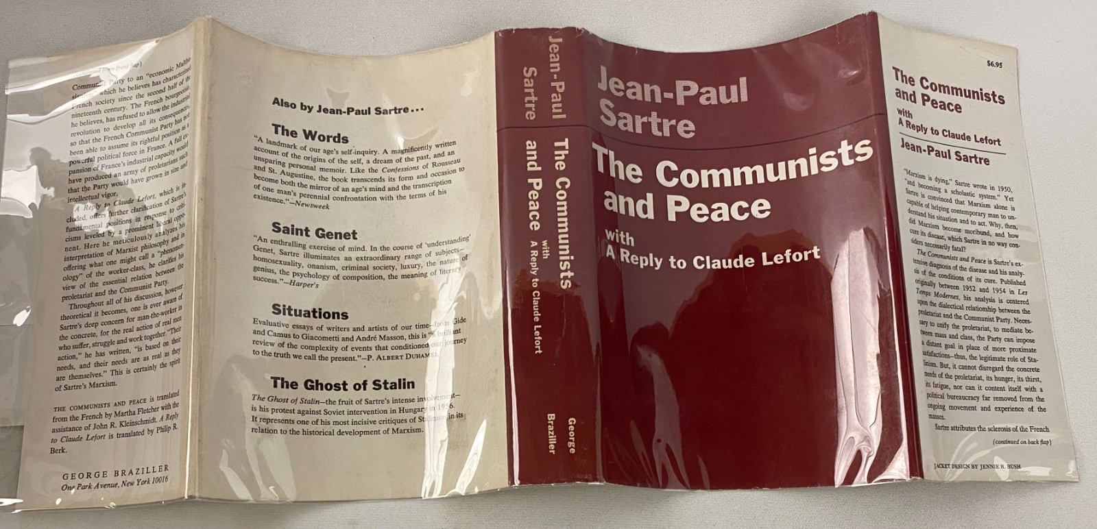 3 hardcover 1st editions by Jean Paul Satre SITUATIONS, COMMUNIST & PEACE, LIFE